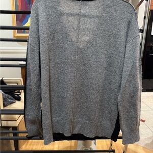 360 Cashmere Gray Zip Up Sweater